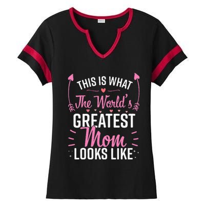 Best Mom Best Mother Ladies Halftime Notch Neck Tee