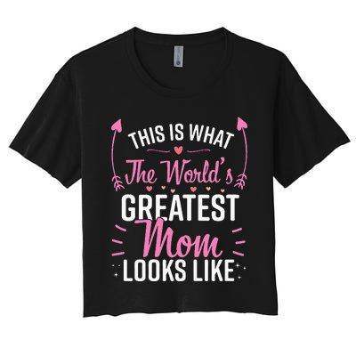 Best Mom Best Mother Women's Crop Top Tee