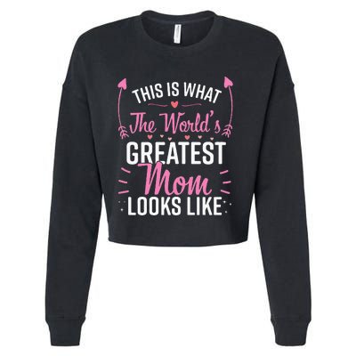 Best Mom Best Mother Cropped Pullover Crew