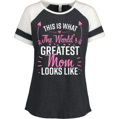 Best Mom Best Mother Enza Ladies Jersey Colorblock Tee