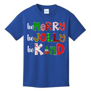 Be Merry Be Jolly Be Kind Merry Christmas Teacher Xmas Pjs Kids T-Shirt