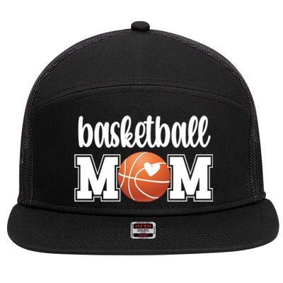 Basketball Mom Basketball Mother Of A Basketball Player Meaningful Gift 7 Panel Mesh Trucker Snapback Hat