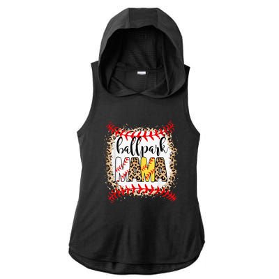 Ballpark Mama Ball Happy Mothers Day Bleached Ladies PosiCharge Tri-Blend Wicking Draft Hoodie Tank