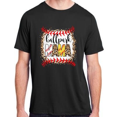 Ballpark Mama Ball Happy Mothers Day Bleached Adult ChromaSoft Performance T-Shirt