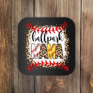 Ballpark Mama Ball Happy Mothers Day Bleached Coaster