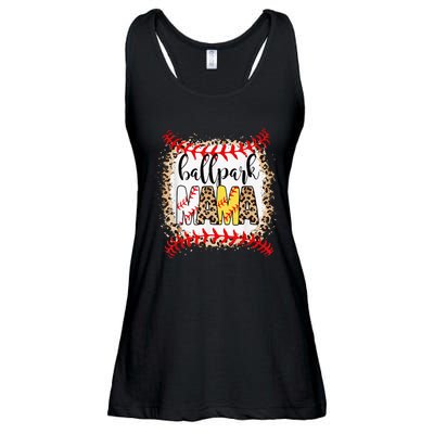 Ballpark Mama Ball Happy Mothers Day Bleached Ladies Essential Flowy Tank