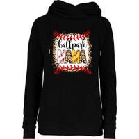 Ballpark Mama Ball Happy Mothers Day Bleached Womens Funnel Neck Pullover Hood