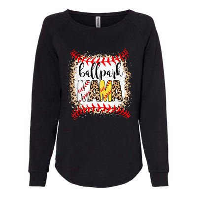 Ballpark Mama Ball Happy Mothers Day Bleached Womens California Wash Sweatshirt