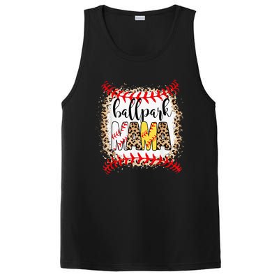 Ballpark Mama Ball Happy Mothers Day Bleached PosiCharge Competitor Tank