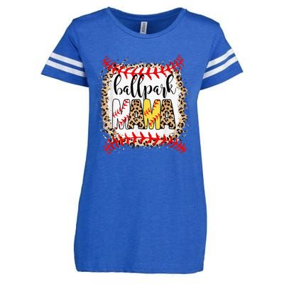 Ballpark Mama Ball Happy Mothers Day Bleached Enza Ladies Jersey Football T-Shirt