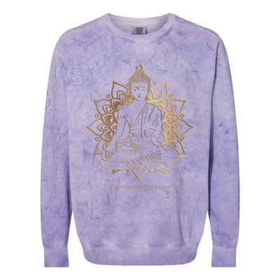 Buddha Mandala Buddhist Mindfulness Buddhism Spiritual Colorblast Crewneck Sweatshirt