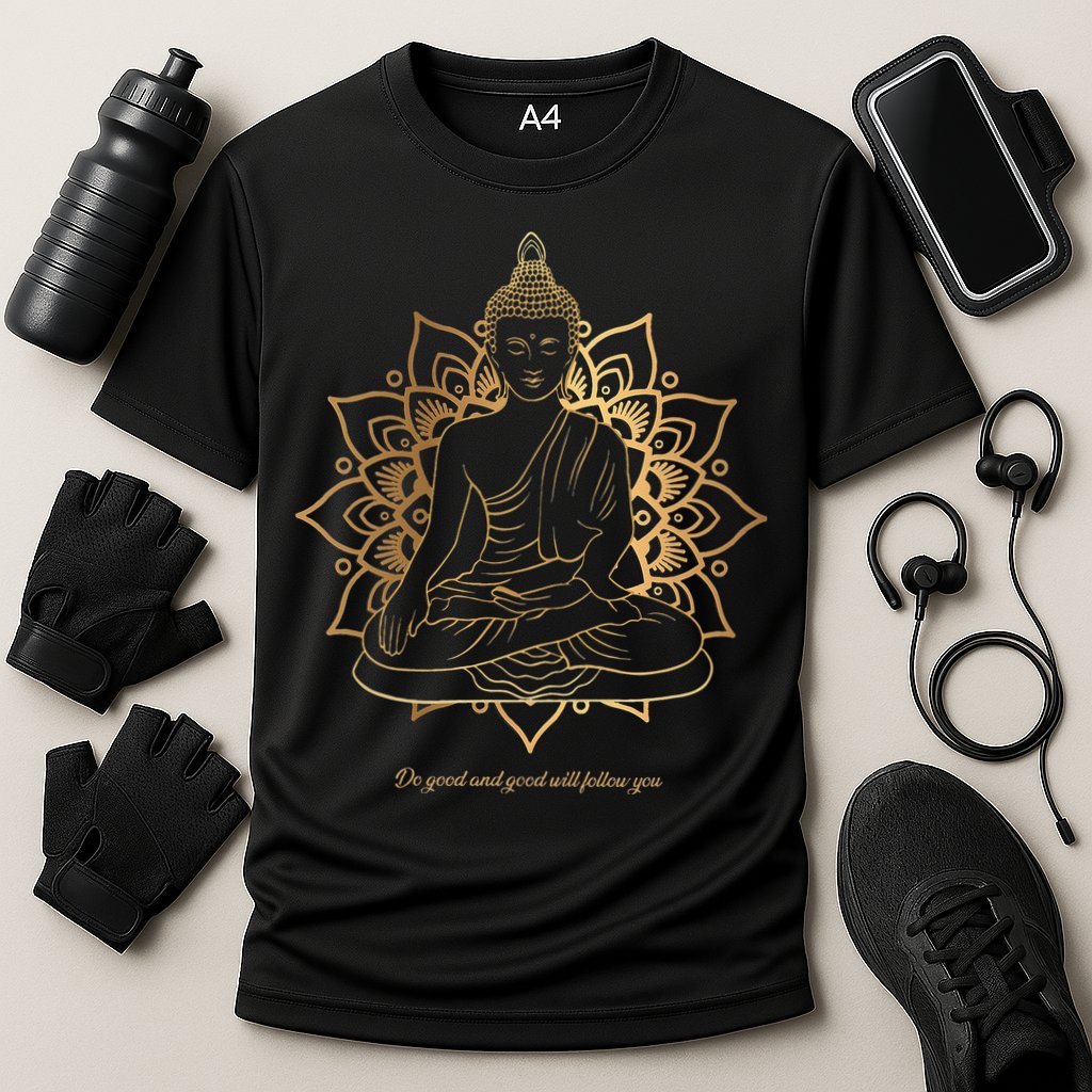 Buddha Mandala Buddhist Mindfulness Buddhism Spiritual Cooling Performance Crew T-Shirt
