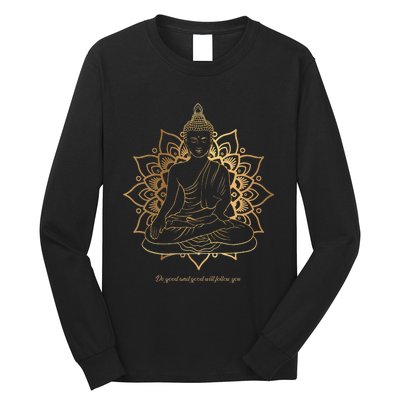 Buddha Mandala Buddhist Mindfulness Buddhism Spiritual Long Sleeve Shirt