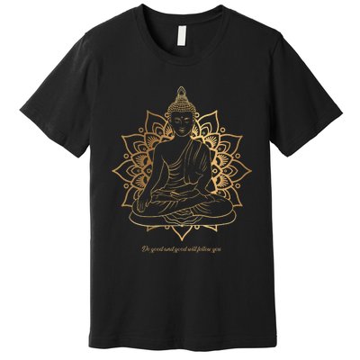 Buddha Mandala Buddhist Mindfulness Buddhism Spiritual Premium T-Shirt