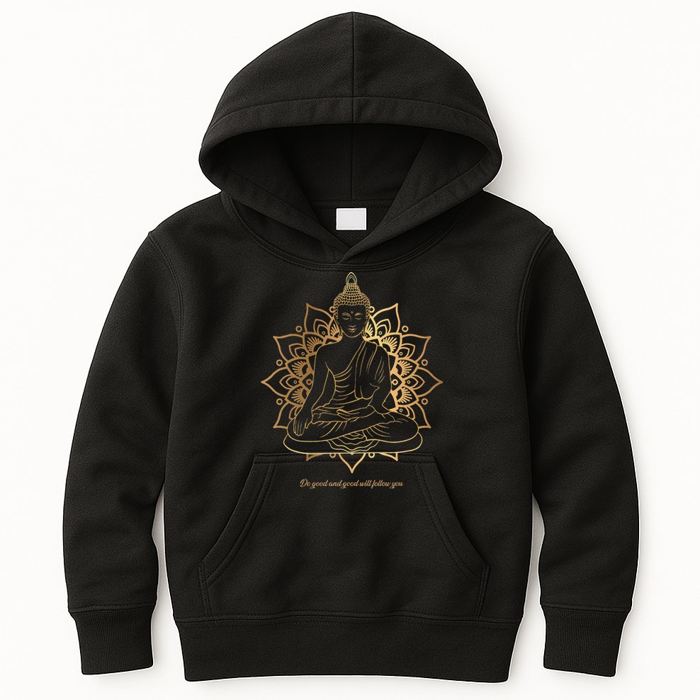 Buddha Mandala Buddhist Mindfulness Buddhism Spiritual Kids Hoodie
