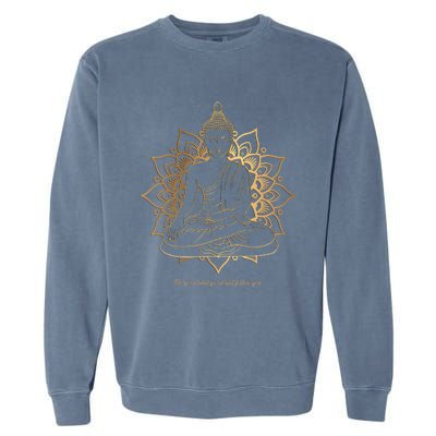 Buddha Mandala Buddhist Mindfulness Buddhism Spiritual Garment-Dyed Sweatshirt