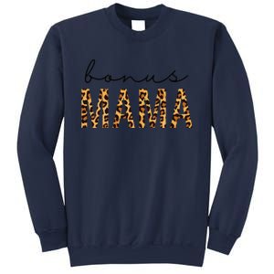 Bonus Mama Bonus Mom Stepmom Leopard Print MotherS Day Gift Sweatshirt