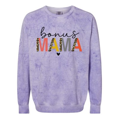 Bonus Mama Bonus Mom Stepmom Step Mama Mother's Day Present Colorblast Crewneck Sweatshirt