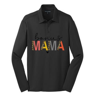 Bonus Mama Bonus Mom Stepmom Step Mama Mother's Day Present Silk Touch Performance Long Sleeve Polo