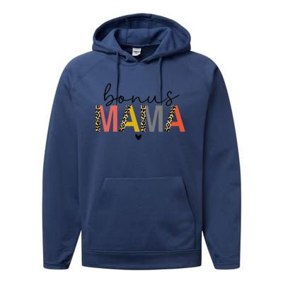 Bonus Mama Bonus Mom Stepmom Step Mama Mother's Day Present Performance Fleece Hoodie