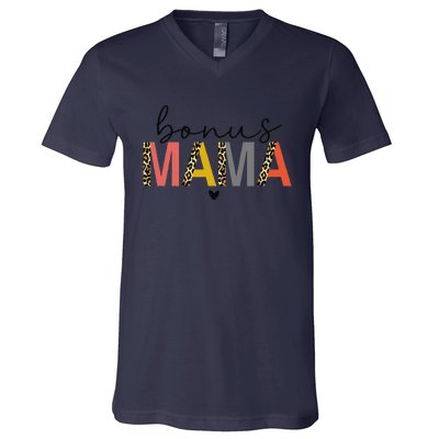 Bonus Mama Bonus Mom Stepmom Step Mama Mother's Day Present V-Neck T-Shirt