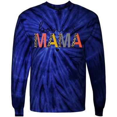 Bonus Mama Bonus Mom Stepmom Step Mama Mother's Day Present Tie-Dye Long Sleeve Shirt