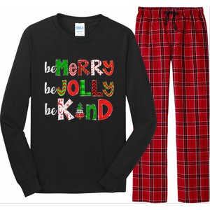 Be Merry Be Jolly Be Kind Merry Christmas Teacher Xmas Pjs Long Sleeve Pajama Set