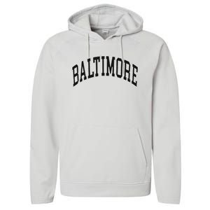 Baltimore Maryland Performance Fleece Hoodie