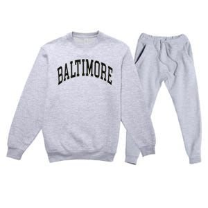 Baltimore Maryland Premium Crewneck Sweatsuit Set