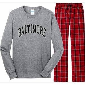 Baltimore Maryland Long Sleeve Pajama Set