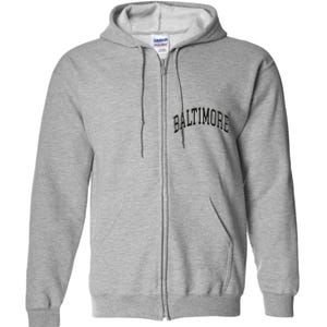 Baltimore Maryland Full Zip Hoodie