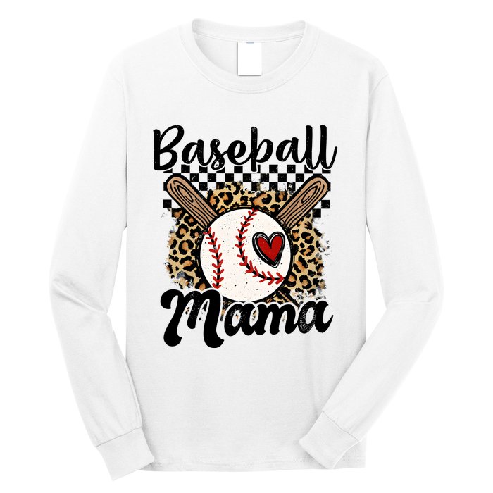 Baseball Mama Baseball Mom Family Funny Long Sleeve Shirt