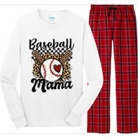 Baseball Mama Baseball Mom Family Funny Long Sleeve Pajama Set