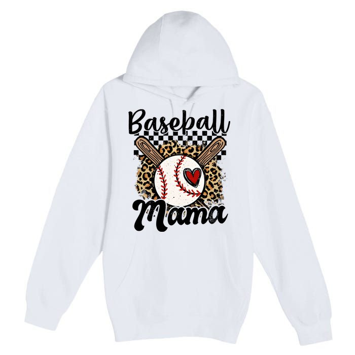 Baseball Mama Baseball Mom Family Funny Premium Pullover Hoodie