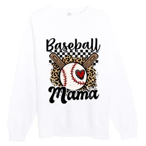 Baseball Mama Baseball Mom Family Funny Premium Crewneck Sweatshirt