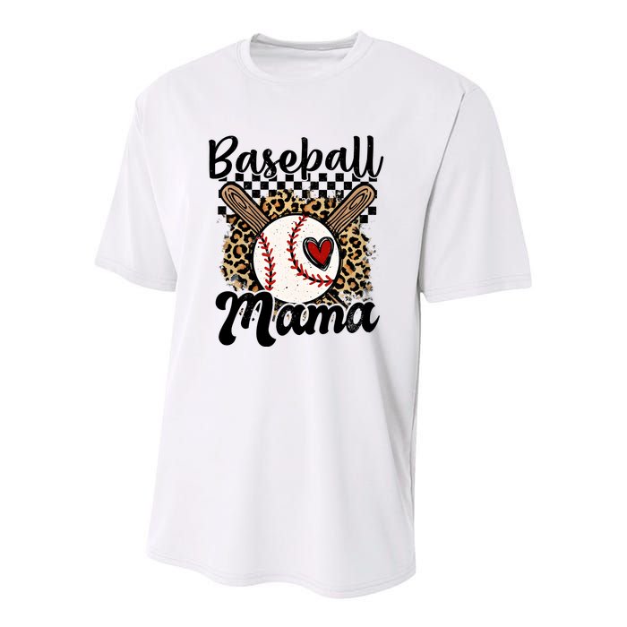 Baseball Mama Baseball Mom Family Funny Youth Performance Sprint T-Shirt