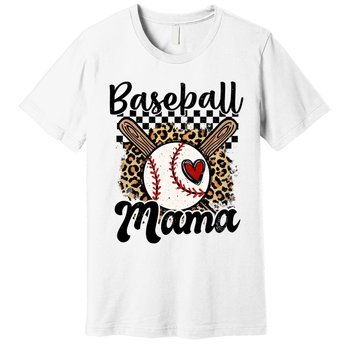 Baseball Mama Baseball Mom Family Funny Premium T-Shirt