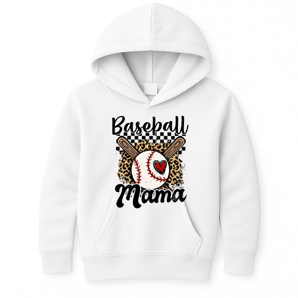 Baseball Mama Baseball Mom Family Funny Kids Hoodie