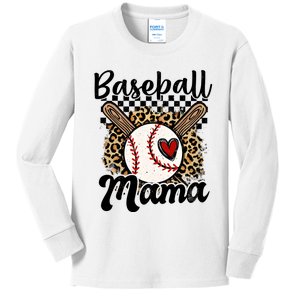 Baseball Mama Baseball Mom Family Funny Kids Long Sleeve Shirt