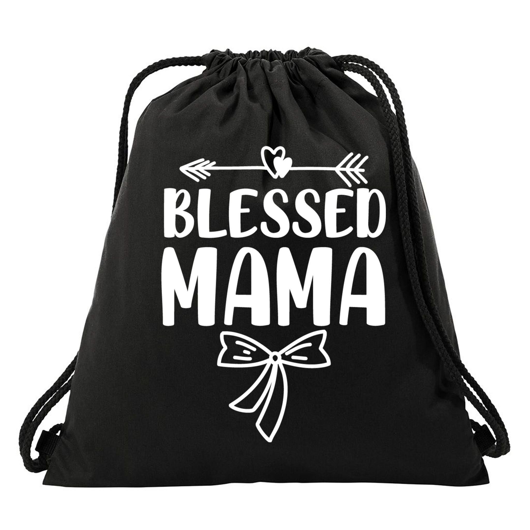 Blessed Mama Drawstring Bag