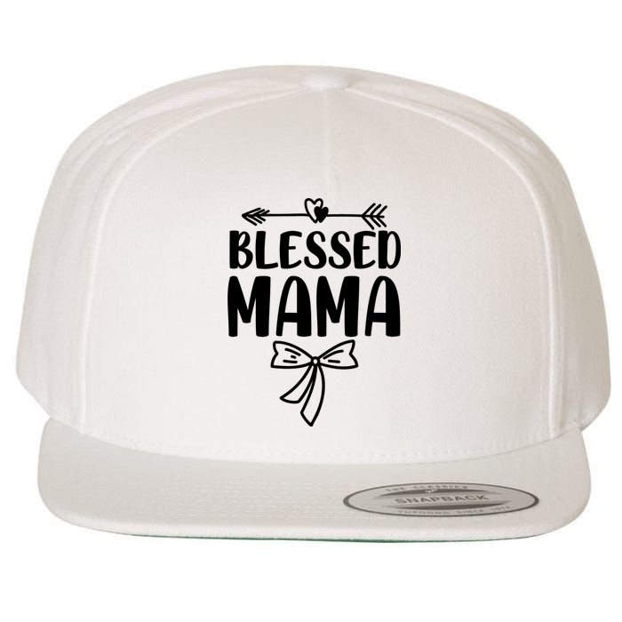 Blessed Mama Wool Snapback Cap