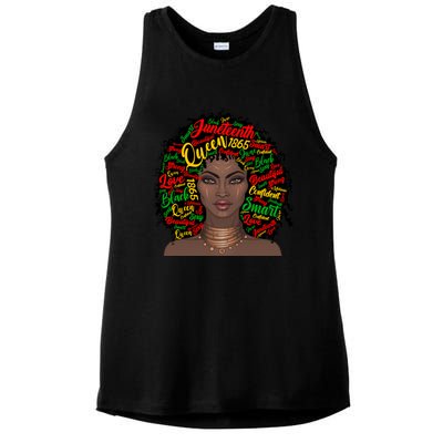 Black Messy Bun Juneteenth Blm Celebrate Independence Cool Gift Ladies PosiCharge Tri-Blend Wicking Tank