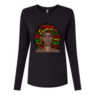 Black Messy Bun Juneteenth Blm Celebrate Independence Cool Gift Womens Cotton Relaxed Long Sleeve T-Shirt