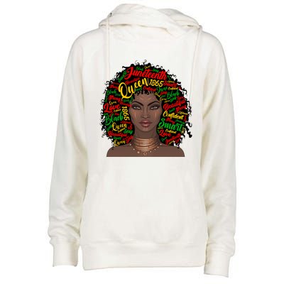 Black Messy Bun Juneteenth Blm Celebrate Independence Cool Gift Womens Funnel Neck Pullover Hood