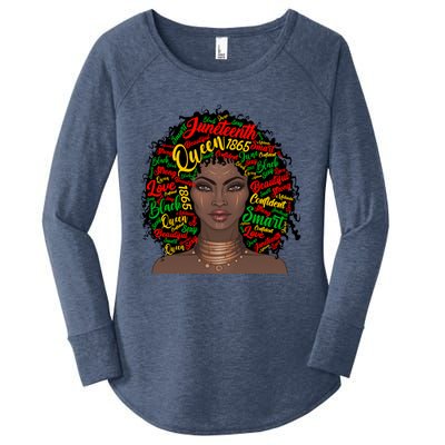 Black Messy Bun Juneteenth Blm Celebrate Independence Cool Gift Women's Perfect Tri Tunic Long Sleeve Shirt