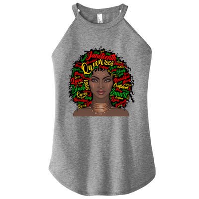 Black Messy Bun Juneteenth Blm Celebrate Independence Cool Gift Women's Perfect Tri Rocker Tank