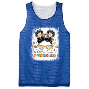 Bleached Messy Bun Cute Little Miss Fourth Grade Groovy Great Gift Mesh Reversible Basketball Jersey Tank