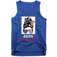 Bleached Messy Bun Biden YouRe Fired Fire Biden Elect Trump Gift Tank Top