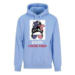 Bleached Messy Bun Biden YouRe Fired Fire Biden Elect Trump Gift Unisex Surf Hoodie