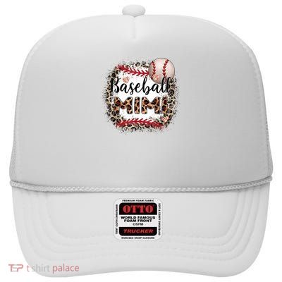 Baseball Mimi Bandana Leopard Fans Mother's Day High Crown Mesh Back Trucker Hat
